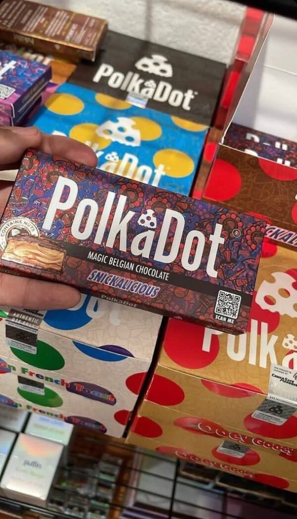 polkadot shroom chocolate bar